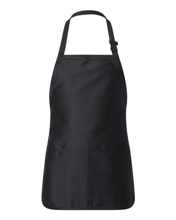 Q-Tees Full-Length Apron with Pouch Pocket Q4250