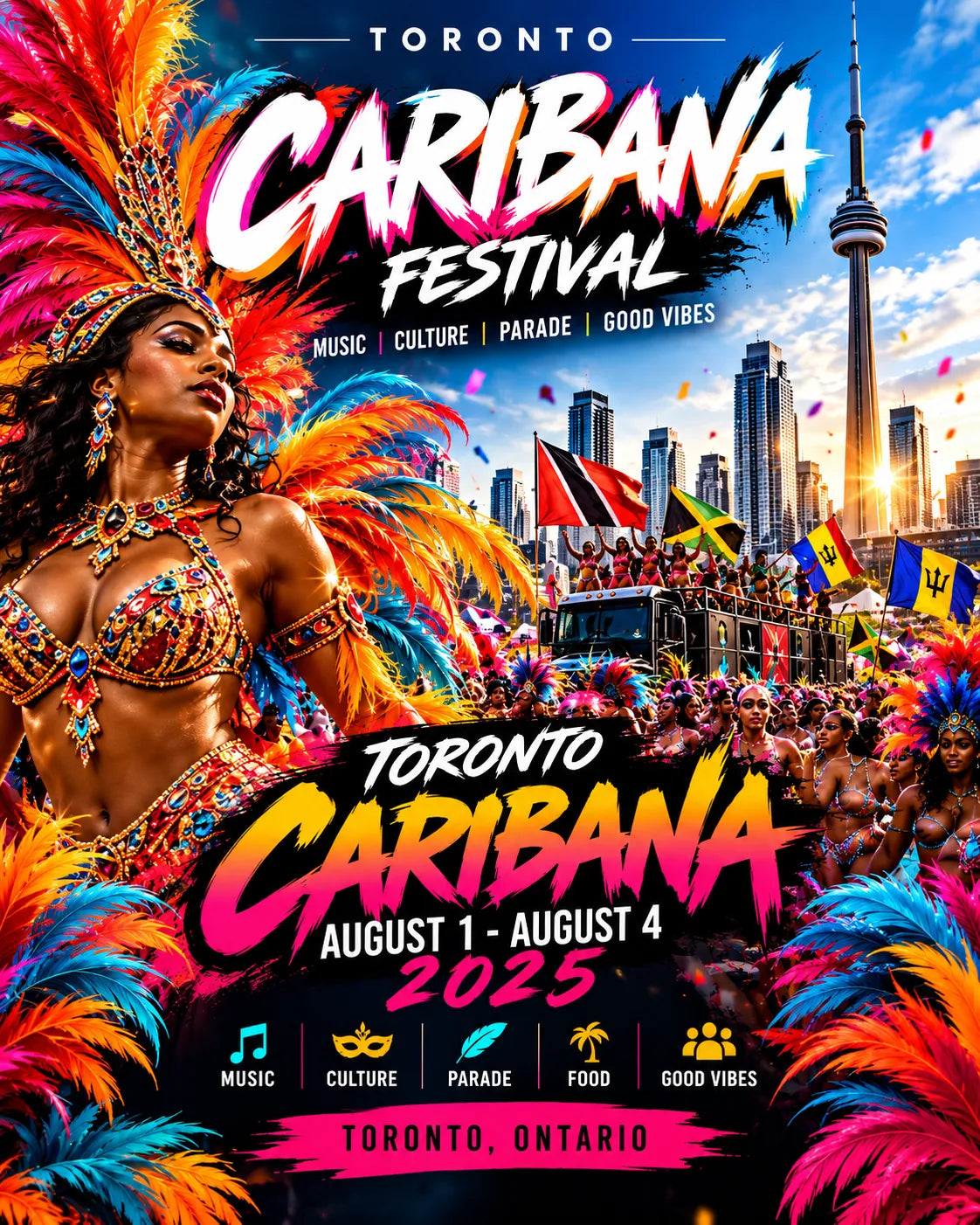 Event graphics: Toronto Caribana festival poster
