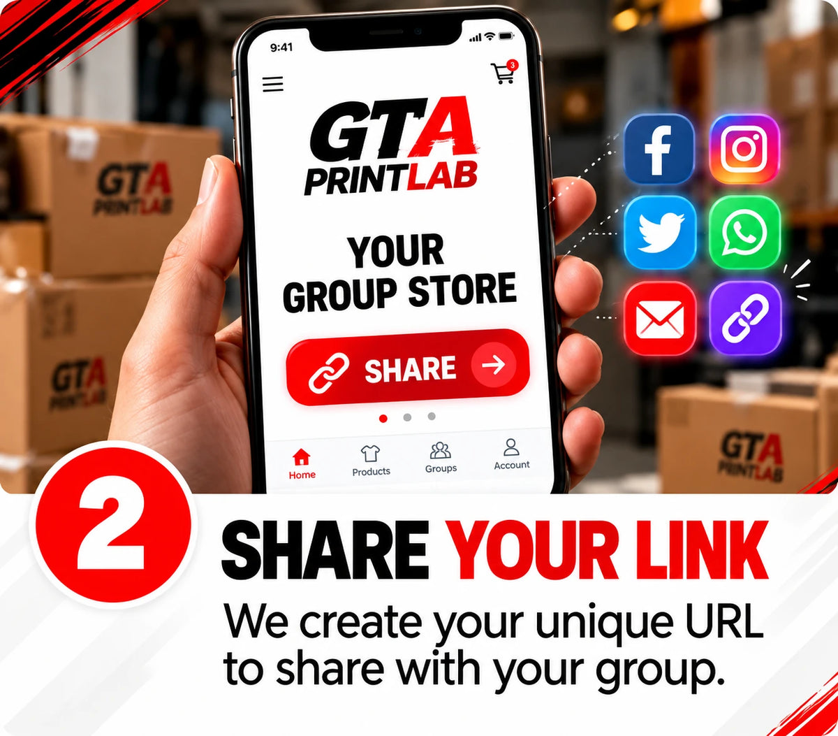 Share your link — We create your unique URL to share with your group.