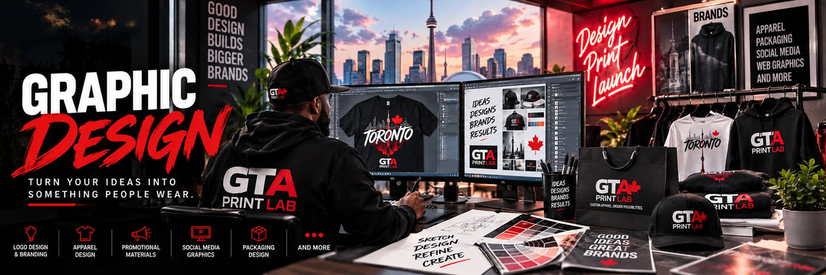 Graphic design — turn your ideas into something people wear. Logo design and branding, apparel design, promotional materials, social media graphics, packaging design and more.