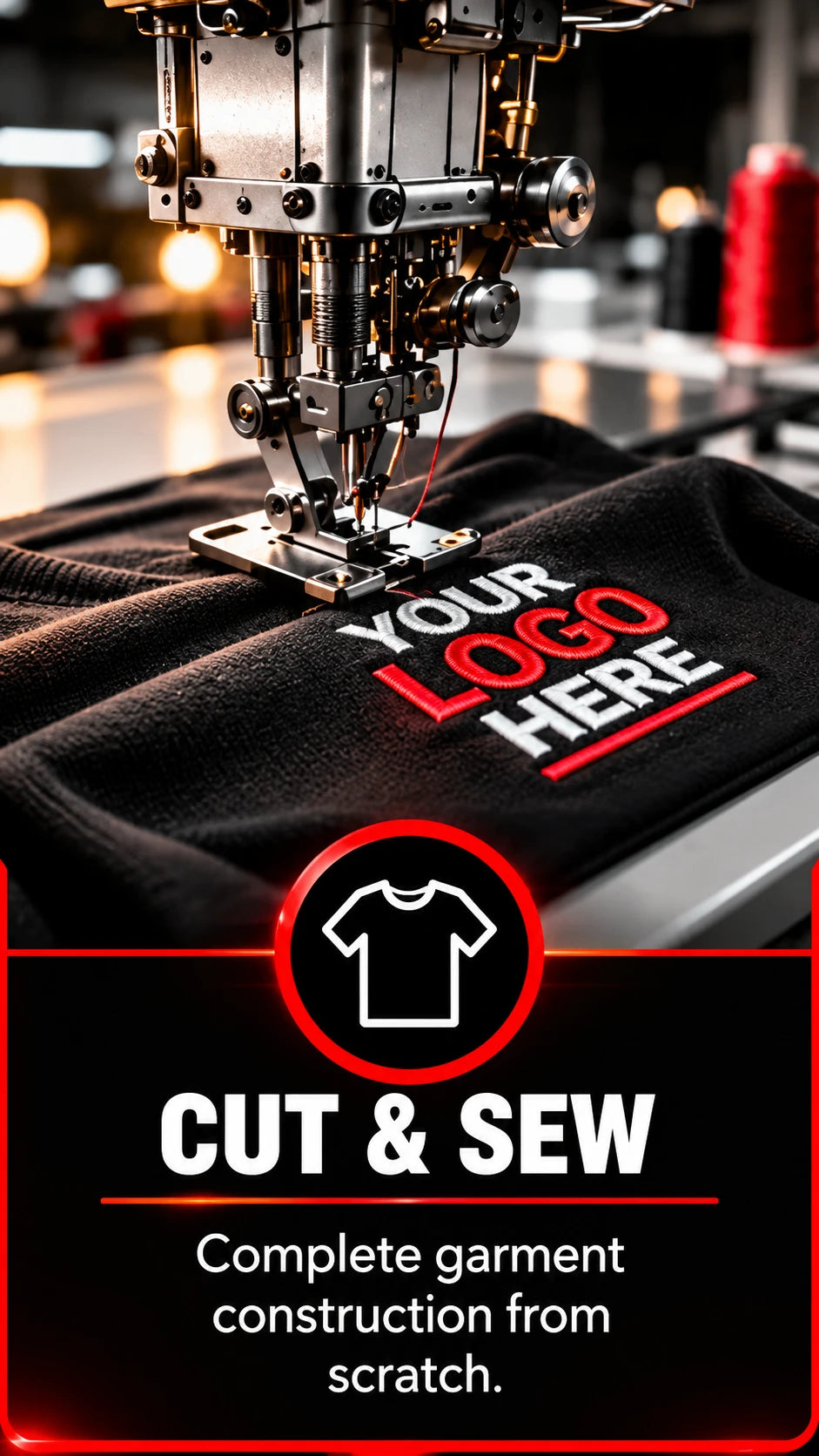 Cut and sew: complete garment construction from scratch.