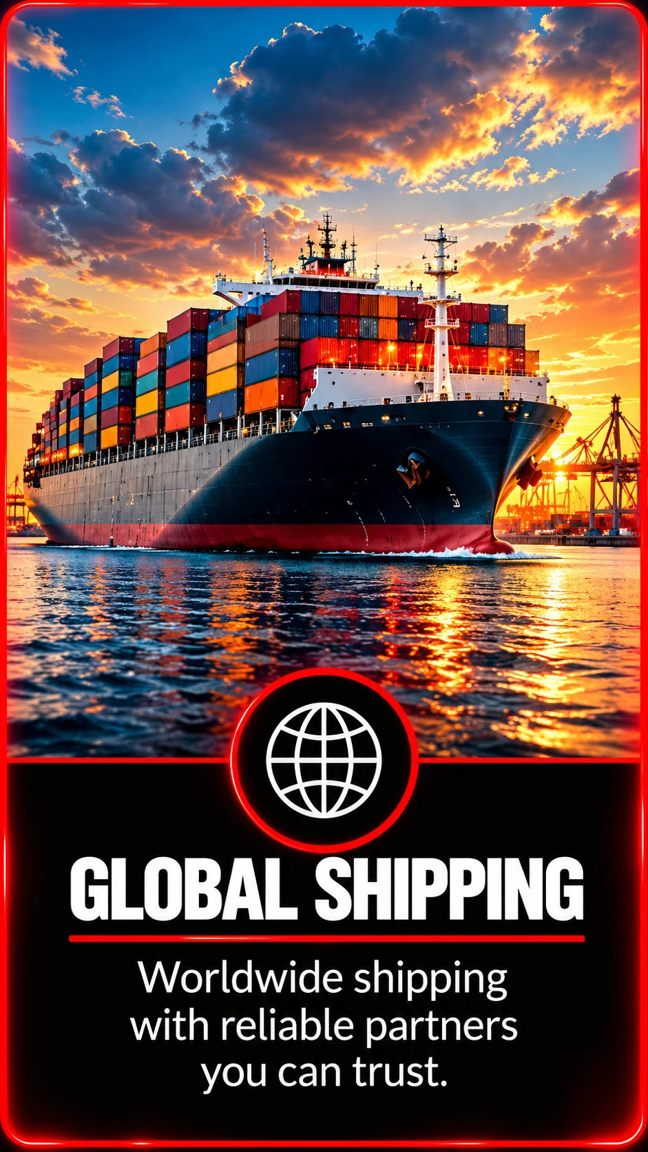 Global shipping: worldwide shipping with reliable partners you can trust.