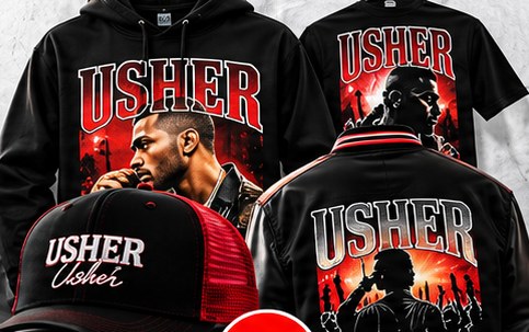 Custom printed hoodie, cap and tee
