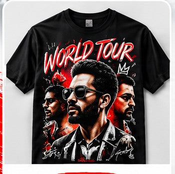 Custom printed concert t-shirt