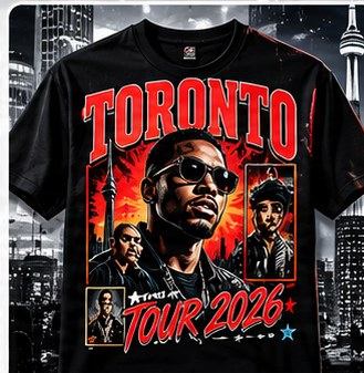Bootleg style tour tee