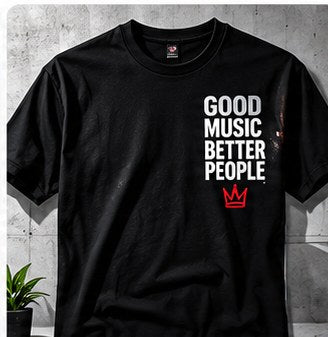 Minimal text concert tee